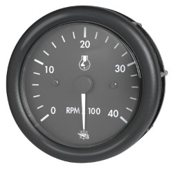 Guardian RPM counter diesel black w/hourmeter 12 V 